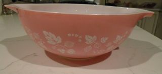 Vintage Pyrex Pink 444 4qt Cinderella Gooseberry Large Mixing Bowl