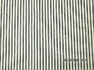 1 I/2 Yds Vtg Cotton Railroad Stripe Pillow Ticking Fabric 31 " W French Farmhouse