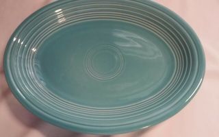 Vintage Fiesta Homer Laughlin Oval Platter - - Turquoise