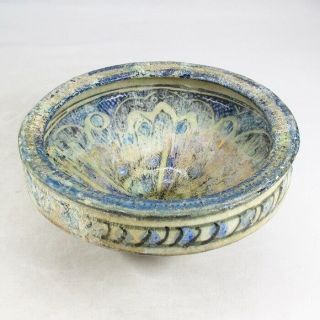 C086: Rare Middle Eastern Persian Old Pottery Bowl With Appropriate Work