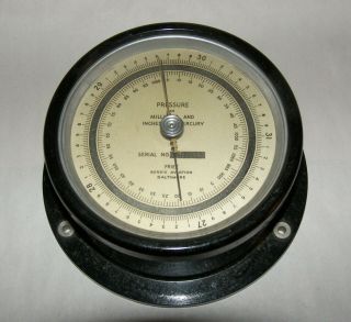 Vintage Friez Bendix Aviation Baltimore Barometer Ge P1 Model P - 38915 Parts