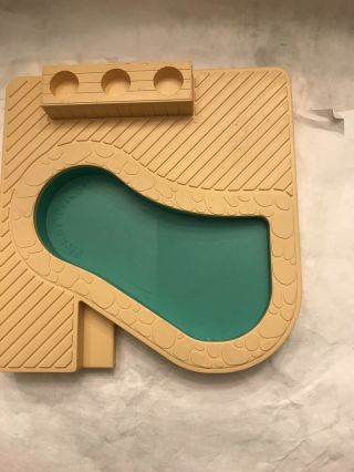 Vintage Fisher Price Swimming Pool 2526 1986 (pool & Deck Only) Pre Owned