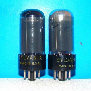 50l6gt Aa5 Sylvania Audio Vacuum Tubes 2 Valves Radio Vintage Amplifier