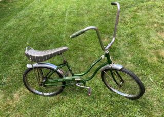 Vintage Bicycle Bike Schwinn Stingray Fair Lady Sting - Ray With Gray Seat