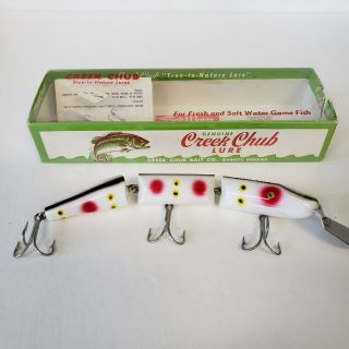 Vintage Creek Chub Triple Jointed Pikie In Special Order Strawberry Antique Lure