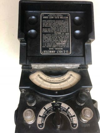 Vintage Weston Dc Volt/amp Meter