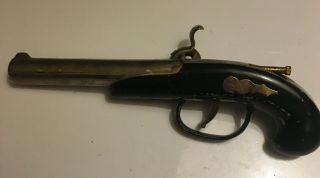 Vintage Flintlock Pistol Cigarette Lighter Shaped Gun Derringer Style