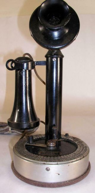Antique S.  H.  Couch Co.  Autophone Candlestick Telephone Boston Mass.