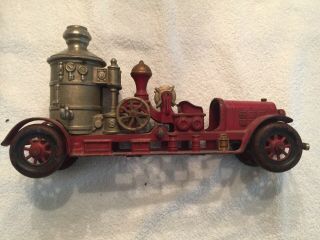 Rare Antique Kenton Cast Iron 15 " Fire Pumper Truck