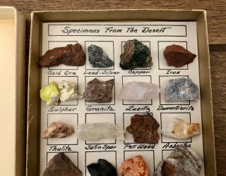 Vintage Humble Minerals Specimens From The Desert Southwest Set of 24 3