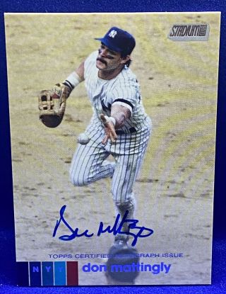 2020 Stadium Club Don Mattingly On - Card Auto Autograph - Yankees