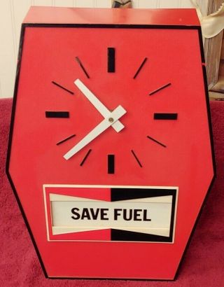 Vintage Rare 1970s Champion Spark Plug Wall Motion Clock Save Fuel Tune Up