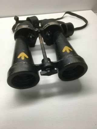 Antique WW2 Barr & Stroud 7x CF41 NAVAL Binoculars w Case SN:3127 3