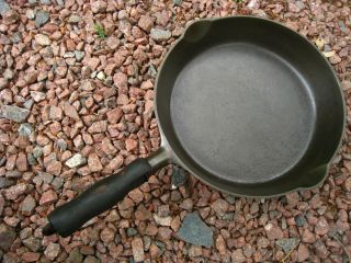 Antique Restored Griswold Erie 8 Cast Iron Skillet with Wooden handle 726 A 3
