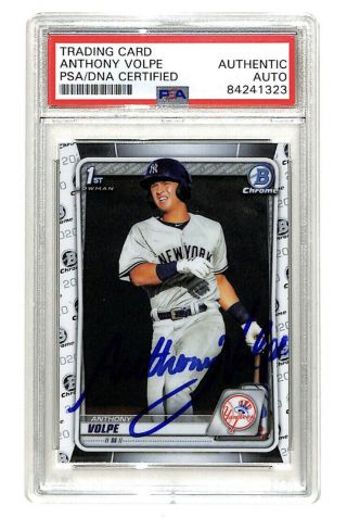 Anthony Volpe Signed Auto Autograph 2020 Bowman Rookie Card Psa/dna Yankees