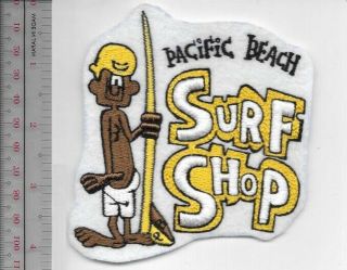 Vintage Surfing California Pacific Beach Surf Shop 1960s Era Promo Patch
