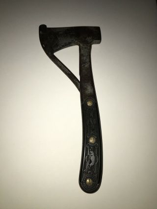 Antique Marbles Safety Pocket Axe 2 Hound And The Hare Handle