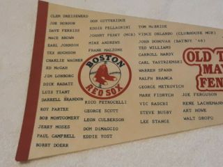 Vintage Boston Red Sox Old Timers Day May 17,  1986 Fenway Park Full Size Pennant 2