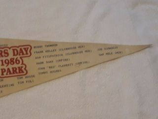 Vintage Boston Red Sox Old Timers Day May 17,  1986 Fenway Park Full Size Pennant 3
