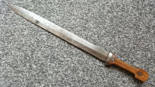 Antique Russian Caucasian Qama Kinjal Dagger Knife Sword Wooden Grip