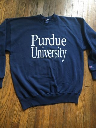 Vintage Champion Purdue University Boilermakers Sweatshirt - Size Xl