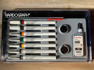 Vintage Rapidograph Technical Pens 3165 - Sp - 7,  Art School,  Technical Drawing