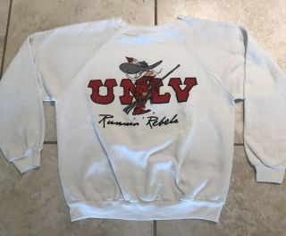 Vtg 80’s 90’s Unlv Runnin’ Rebels Las Vegas Nevada Sweatshirt Usa Made Womens M