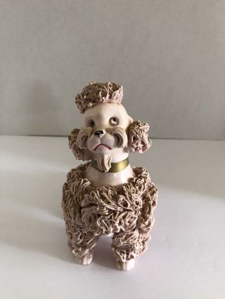 Vintage Pink Spaghetti French Poodle 4 " 1950 