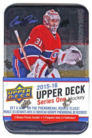 2015 - 16 Upper Deck Hockey Series 1 Factory Tin 10,  2ct Possible Mcdavid Rc