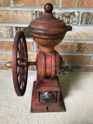 Antique Cast Iron 12 Coffee Grinder Swift Mill Lane Brothers Poughkeepsie Ny