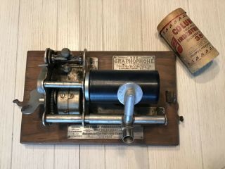 Antique Graphophone Columbia Antique Cylinder Phonograph Record Player Type B