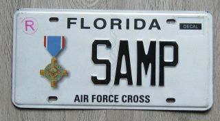 Florida Sample License Plate Air Force Cross Tag