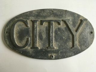 1900s Columbus Ohio City Government License Plate Municipal Vehicle Fire Police