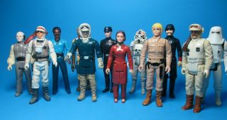 Star Wars 1980 - 82 Vintage Loose Figures Esb Luke Leia Han Yoda Fx - 7 Ig