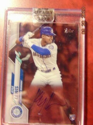 Kyle Lewis 2020 Topps Clearly Authentic Rookie Rc Autograph Mariners