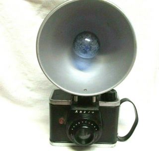 Vintage 1950s Ansco Ready Flash Camera W/ Flash & Bulb