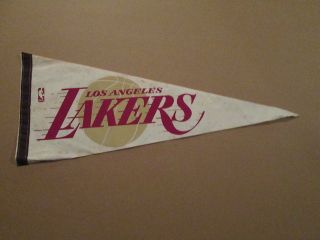 Nba Los Angeles Lakers Vintage 1960s Basketball Pennant