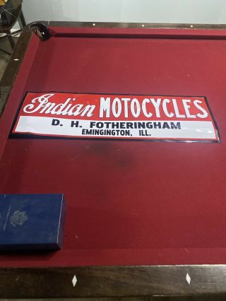 Tin Embossed Indian Motocycles Motorcycles Advertising Sign 1 Day