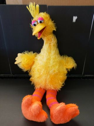 Vintage Sesame Street Talking Big Bird 20” Plush Pull String Finger Puppet