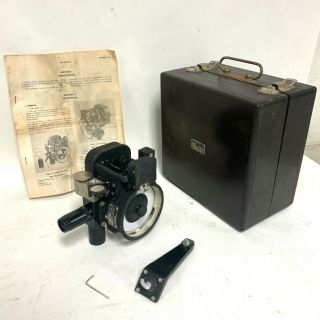 Ww2 Us Army Military A - 10a Aircraft Bubble Sextant W/ Case