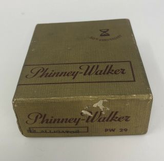 Vintage Phinney Walker Alarm Clock 50th Anniversary With Alligator Case And Box