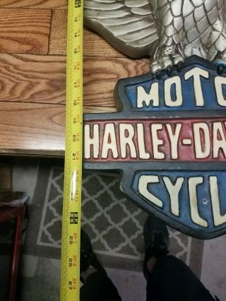 Vintage Harley Davidson Wall Plaque Hand Painted 3