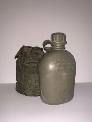Vintage 1966 U.  S.  Army Vietnam Era Canteen with Cover and Metal Cup 3