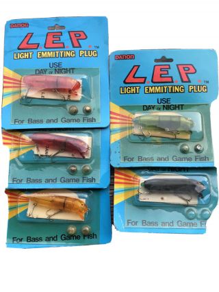 5 Vintage Danon L.  E.  P.  Fishing Lures