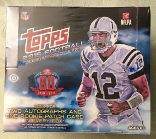 2015 Topps Football Jumbo Box With 2 Auto’s & 1 Rc Patch Per