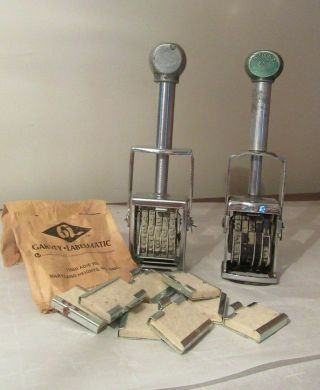 2 Garvey & Iti Price Marker Stamper S - 180 Grocery Store Vintage With Pads