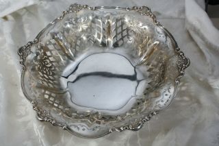 Gorham Sterling Silver Pierced Fruit Bowl,  10”,  334 Grams