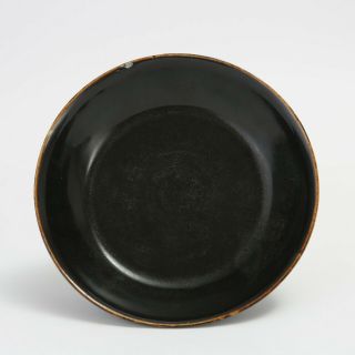 Chinese Antique Black Glazed Dish,  Ming Dynasty,  15th - 16th Century