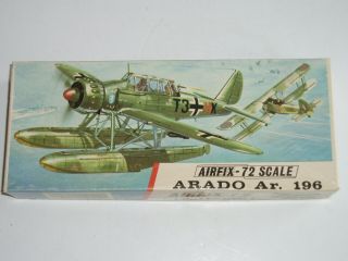 Vintage Airfix 1:72 Arado Ar.  196 Model Airplane Kit - Made In England