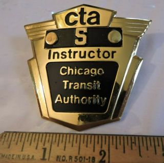 1970s Defunct Cta Chicago Transit Authority Instructor Badge 5